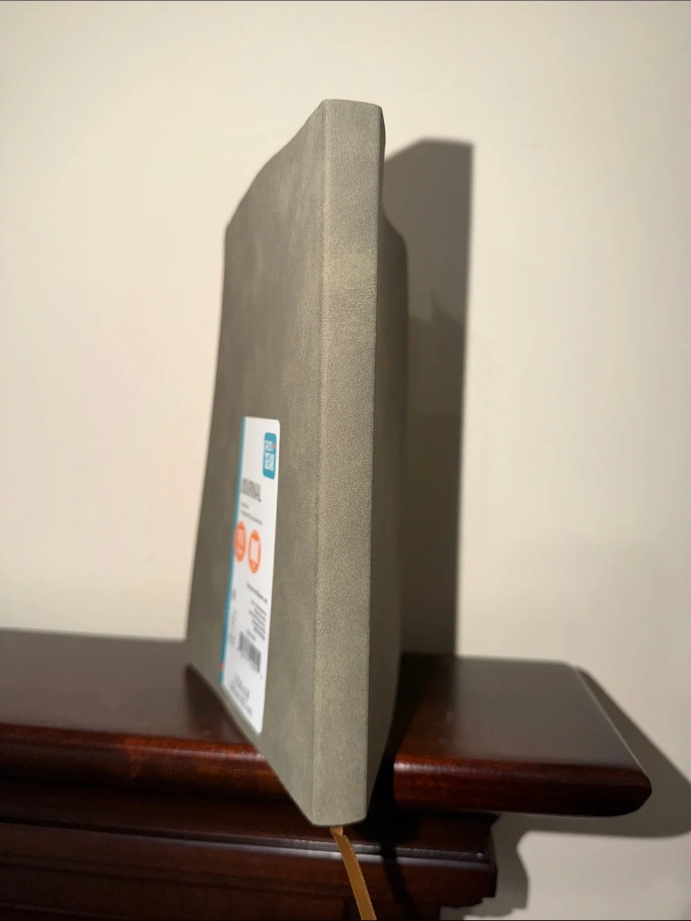 Olive Army Green Faux Suede Ivory lined pages soft cover journal w/book mark